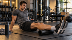 rolowanie wałkiem foam roller na bolałe mięśnie i regenerację